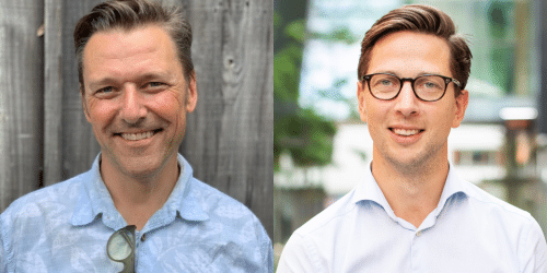 Mikko Jaatinen, CEO and founder of Jamix and Eirik Brænd Hjelmeland, Senior Investment Manager at Viking Growth.
